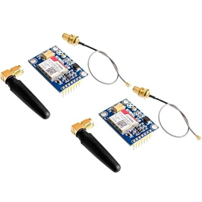 Image of 2pcs SIM800L V2.0 5V Wireless GSM GPRS MODULE Quad Band with Antenna Cable Cap