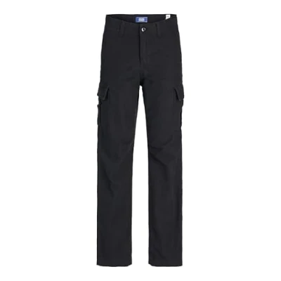 Image of Jack &amp; Jones Junior Jpstkane Jjbarkley NOOS JNR Cargo trousers, Men&#039;s, Size: 11y, Black