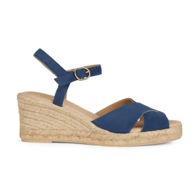 Image of Geox Women&#039;s D Gelsa Low C Wedge Sandal, Navy, 7 UK