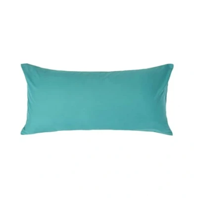 Image of Homescapes Teal Continental Egyptian Cotton Pillowcase 200 Thread Count, 40 x 80 cm