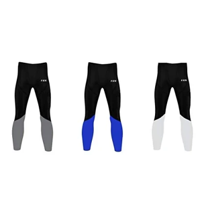 Image of Men Compression Tight Pants Sports wear Cycling Base Layer Under Armour Comfortable Running Yoga Gym Leggings (Black Blue, Small)
