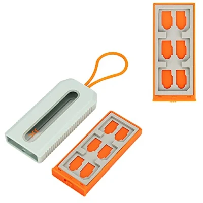 Image of JJC Travel Memory Card Case Holder for 12 Micro SD SDXC SDHC TF + 6 SDHC, Anti Shock Carrying Box Wallet
