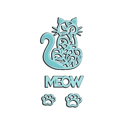 Image of Sweet Dixie Meow Die, Metal, Grey, 5.5 x 4.4 0.1 cm