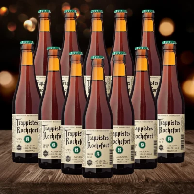 Image of Trappistes Rochefort 8 Belgian Trappist Beer 330ml Bottles 9.2% ABV (12 Pack)