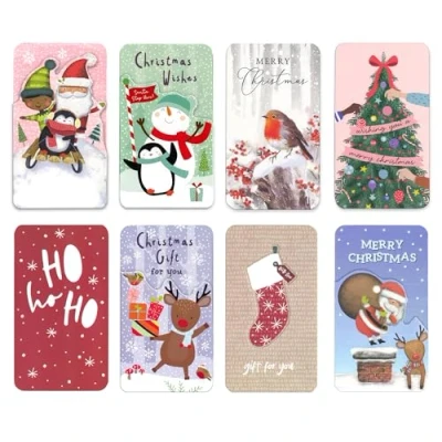 Image of 8 Christmas Money Wallet Gift Cards &amp; Envelopes For Cash Gifts Xmas Voucher Wallets