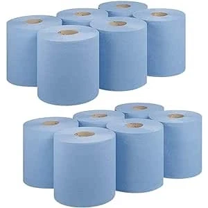 Image of JPN Centrefeed Blue Rolls, 2 Ply, 12 Pack Paper Towels