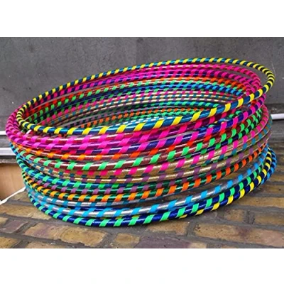 Image of 10x Spiral Glitter Kids/Adults Small Large Hula Hoops DIA:60cm Sporting Good Fitness