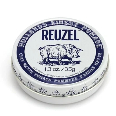 Image of Reuzel Clay Matte Pomade Men&#039;s Concentrated Wax Formula With Natural And Organic Hold A Vegan Defining Thickening Product That&#039;s Extra Easy To Apply Remove Original Fragrance 1.3 Oz