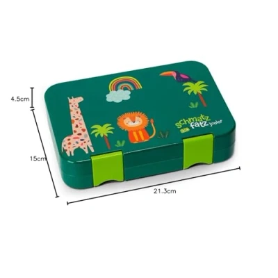 Image of schmatzfatz Kids Lunch Box with Compartments, Colourful Bento for Kids, BPA Free Sectioned Compartment Box, Leakproof Dishwasher Safe Packed Toddler Lunchbox