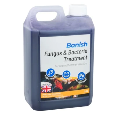 Image of Banish Fungus &amp; Bacteria Pond Koi Fish Treatment 2.5l for Disease Infection