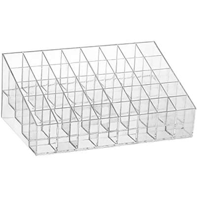 Image of 40 Grids Lipsticks Holder Clear Acrylic Lipgloss Lipstick Organizer and Storage Display Case for Lip Gloss, Tubes