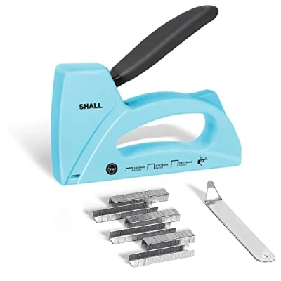 Image of SHALL Light Duty Staple Gun for Wood Upholstery with 1600pcs JT21 Staples 1/4, 5/16, 3/8 inch and Remover Fabric Stapler Crafts, DIY, Decoration