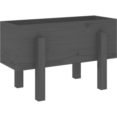 Image of vidaXL Garden Planter Grey 62x30x38 cm Solid Wood Pine