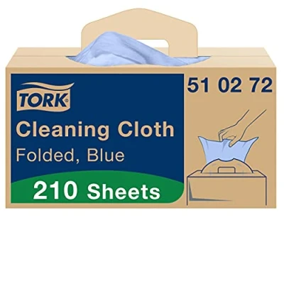 Image of Tork Multipurpose Cleaning Cloth Blue W7, One at a Time Dispensing, 1 x 210 Cloths, 510272
