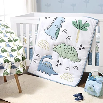 Image of The Peanutshell Dinosaur Crib Bedding Set for Boys, 5 Pieces