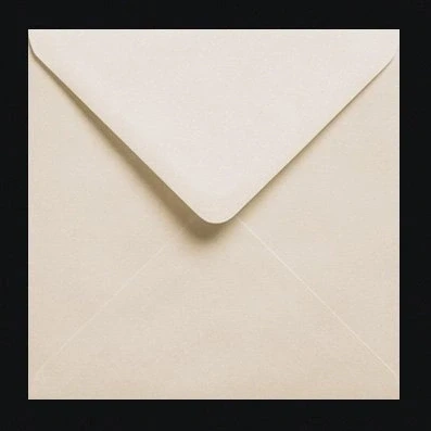 Image of 100 IVORY 100gms SQUARE GUMMED ENVELOPES 155mm x (6&#039;&#039; 6&#039;&#039;)