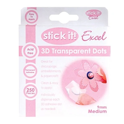 Image of Stick it Medium Excel 3D Transparent Dot