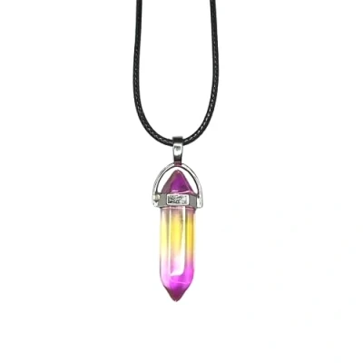 Image of VIE Double Point Pencil Pendant, Black String ((Colour B))