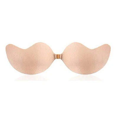 Image of L&amp;L Silicone Adhesive Stick On Push Up Gel Strapless Invisible Bra Backless (C, Nude)