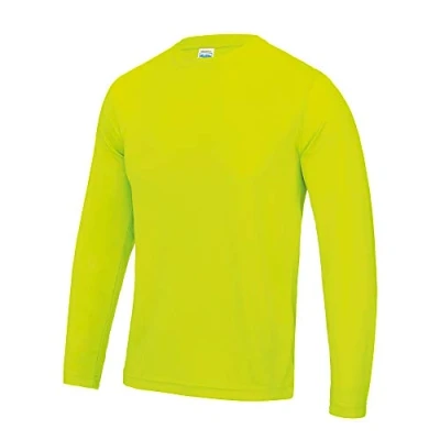 Image of AWDis Long Sleeve Cool T Electric Yellow