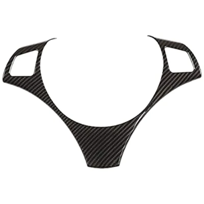 Image of YIWANG Carbon Fiber Style ABS Chrome Car Steering Wheel Decoration Cover 1Pc For 1 3 Series E82 E87 E90 E92 E93 Auto Accessories (Carbon Fiber)