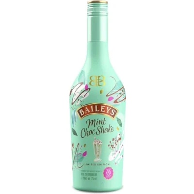 Image of Baileys Mint Choc Shake Irish Cream Liqueur Limited Edition 17% vol 70cl Spirits Chocolate, Vanilla &amp; Flavour Great Over Ice Cream, Blended in Cocktails Share with Family
