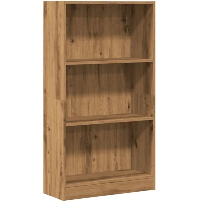 Image of vidaXL Bookcase/Bibliophile Rack Artisian Oak Engineered Wood Storage Cabinet Modern Freestanding 60x24x109 cm for Living Room/Bedroom/Hallway
