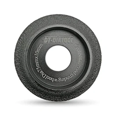 Image of DT DIATOOL Diamond Grinding Wheel for Demi Bullnose Edge Profile 75mm/3 Inch Marble Granite Quartz Ceramics Artificial Stone Thickness 10mm