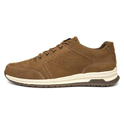 Image of Hush Puppies Men&#039;s Joseph Lace Up Sneaker, Tan Nubuck, 9 UK
