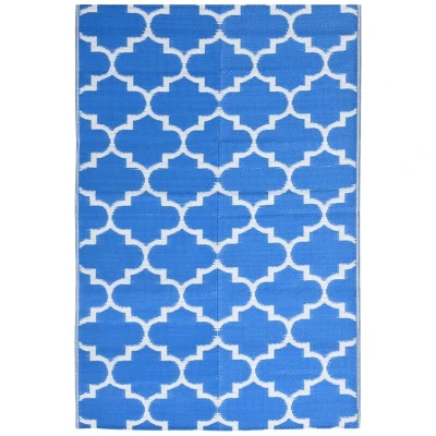 Image of vidaXL Outdoor Rug ARAKIL Blue 120x180 cm PP