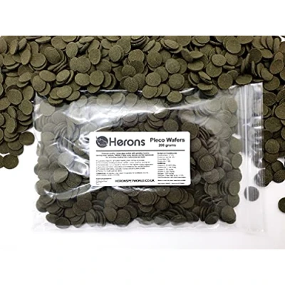 Image of HERONS Pleco Wafers [200g] Spirulina Algae Fish Food For All Bottom Feeders Plecos, Catfish, Bristlenose