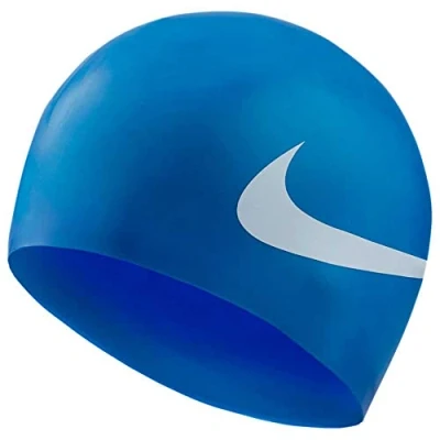 Image of NIKE Silicone Cap Swimming Cap, Unisex Adult, unisex_adult, NESS8163, Game Royal, one size