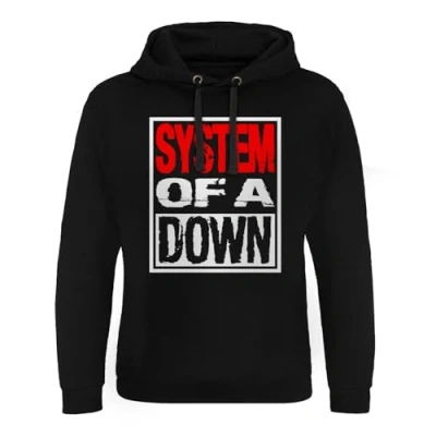 Image of System Of A Down Officially Licensed Logo Epic Hoodie, Black, XL