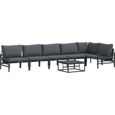 Image of Vidaxl Garden Sofa Set 7 pcs Anthracite Steel