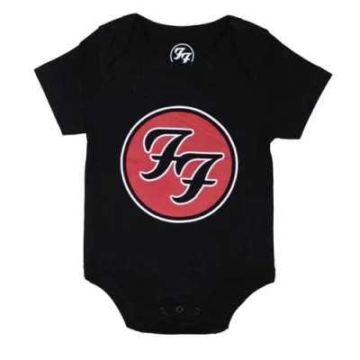 Image of Foo Fighters Baby To Grow Ff Band Logo New Official Black 0 24 Months Size XX Large (18 Months), Black, One