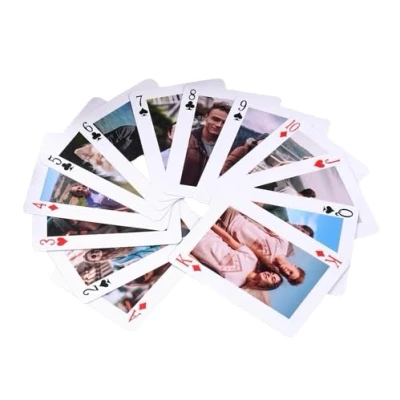 Image of LongGenius Custom Playing Cards Personalized with Photo or Text, Customized Deck of Themed to Write On, Customizable Poker for Pet, Anniversary, Business Logo