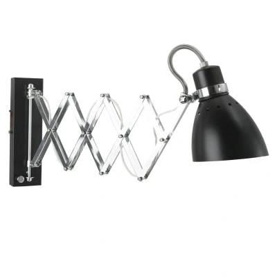 Image of Jump Dome Wall Light Black Matt, Chrome Polished