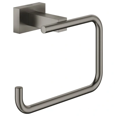 Image of Grohe Essentials Cube Toilet Roll Holder Brushed Hard Graphite (40507AL1)