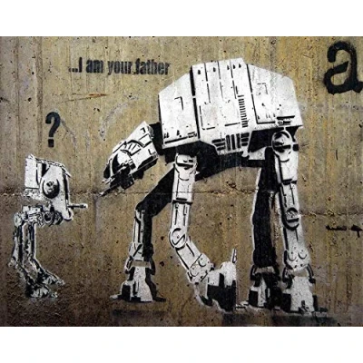 Image of Top Banana Gifts Banksy I am your Father Premium Quality Heavyweight Mouse Mat