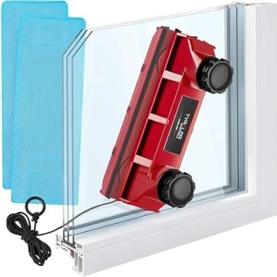 Image of Tyroler Magnetic Window Cleaner for Double Glazing The Glider D2 AFC Magnet Cleaners Fits 2 18mm Sizes Adjustable Force Magnet, Sided