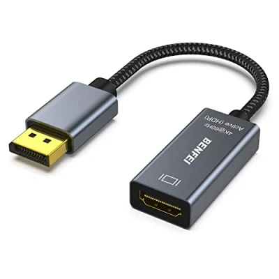 Image of BENFEI Active DisplayPort to HDMI Adapter 4K@60Hz, Compatible with PC,Laptops, Desktop, Tablets, or docking stations, Supporting Eyefinity for Multi screen Gaming