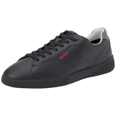 Image of HUGO Riven TENN Trainers, Men&#039;s, Size: 11, Black Imitation leather/ textile