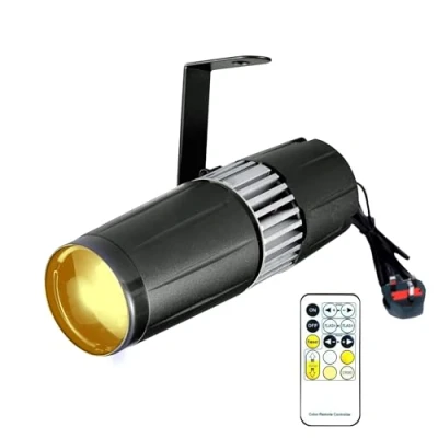 Image of SENLAN 15W Double White/Cool White &amp; Warm LED Pinspot Light with IR Controller, Spotlight for Disco, KTV, Party, Wedding