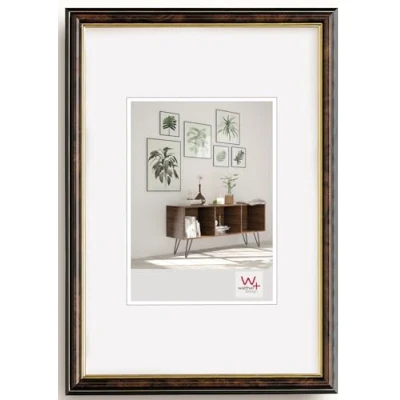 Image of walther Design Picture Frame Walnut 10 x 15 cm with Gold Inner Edge, Smell JD015N