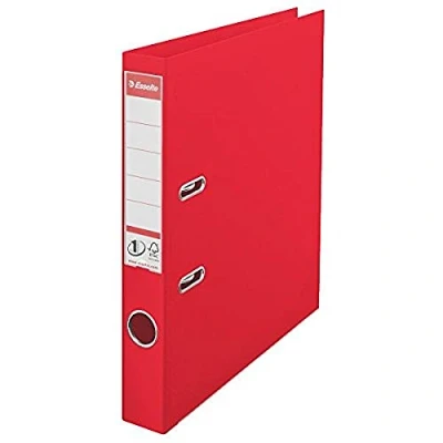 Image of Esselte A4 Lever Arch File, Red, 52mm Spine, Plastic, Vivida Range, 624072, 1 unit