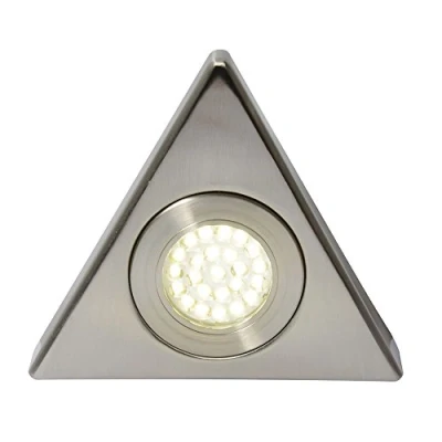 Image of LITECRAFT Scott Triangular Under Cabinet 1.5 Watt LED Light Satin Nickel (Warm White)