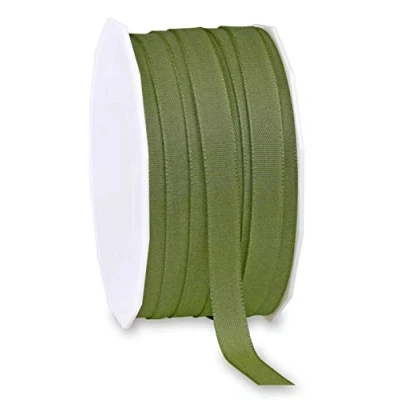 Image of Präsent Europa Taffeta Ribbon Olive 10 mm Width, 50 m Length