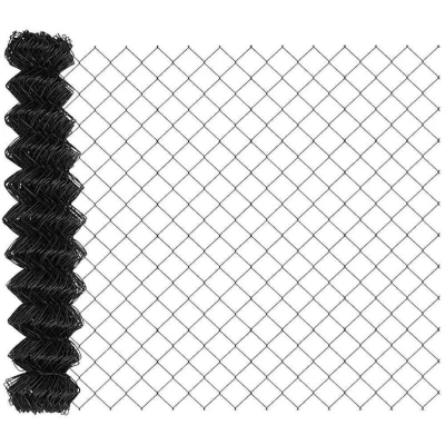Image of vidaXL Chain Link Fence Grey 1x10 m Steel