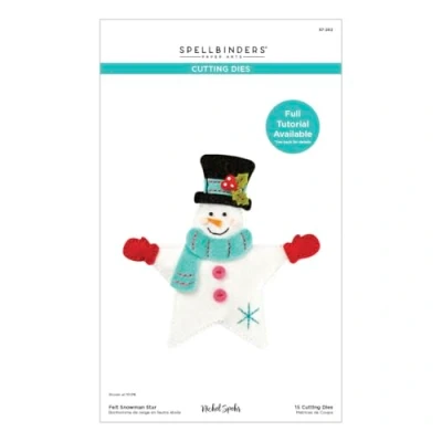 Image of Spellbinders Snowman Star Etched Dies from The Felt Stitch &amp; Create Collection by Nicole Spohr, Metal, ONE