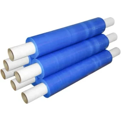 Image of Tezraftaar® 6 x Pallet Wrap Roll Extended Core 400mm 250m Blue Stretch Shrink Cling Film Wrapping for Moving House, Furniture &amp; Industrial Uses